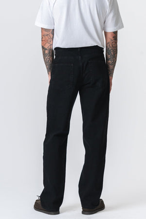 Noah lose Fit Jeans - solide schwarz
