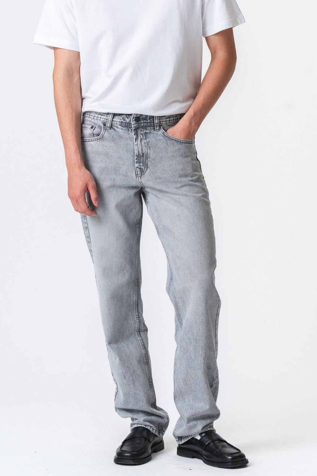 Entspannte Fit Jeans - grauer Jeans