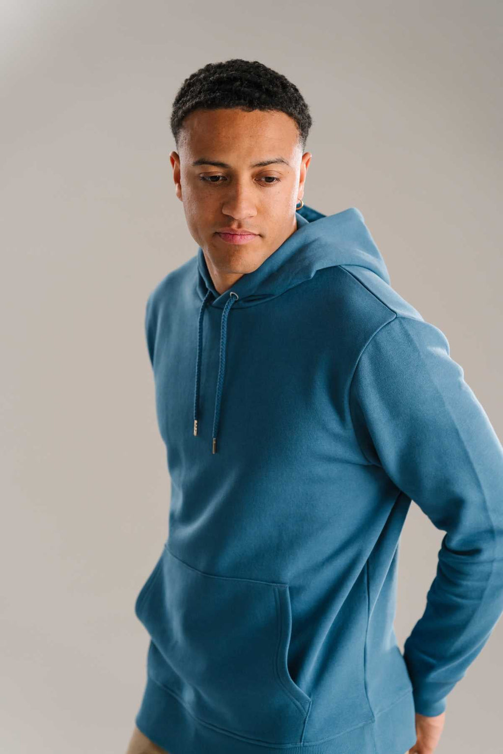 Sweatshirt Hoodie - Staubig Blau