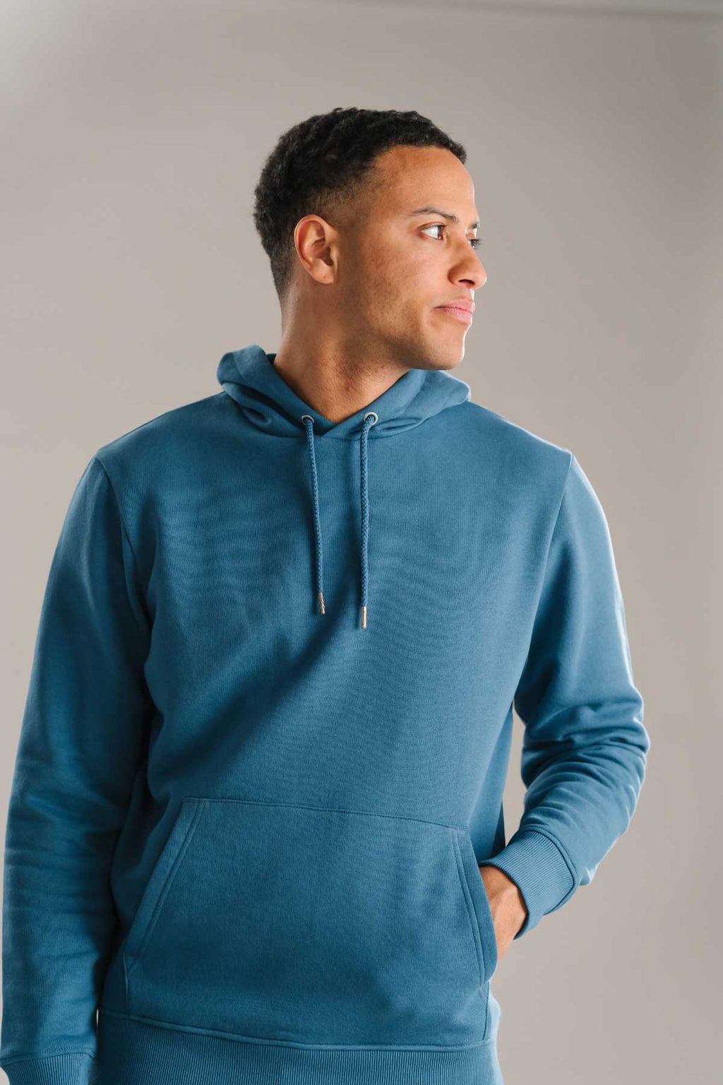 Sweatshirt Hoodie - Staubig Blau