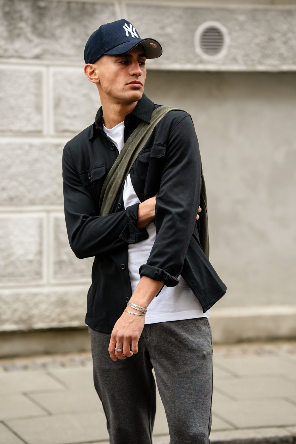 Performance Regular Overshirt - Schwarz