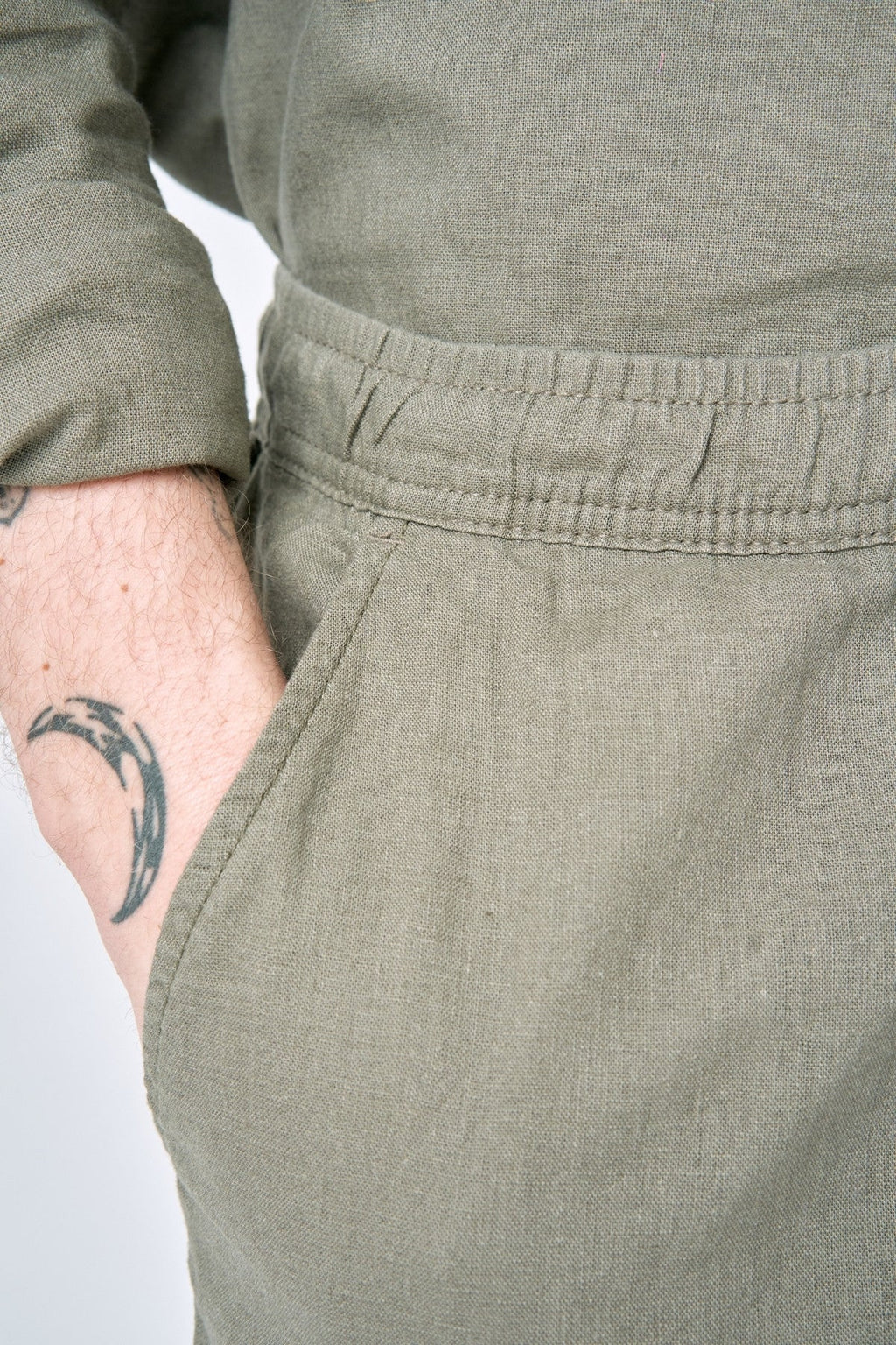 Leinen Pants - Armee