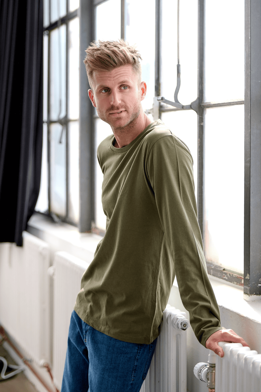 Basic Langarm T -Shirt - Paketangebot (7 Stcs.)