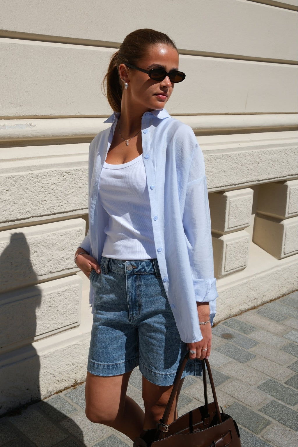 Mia -Hemd - Himmelblau