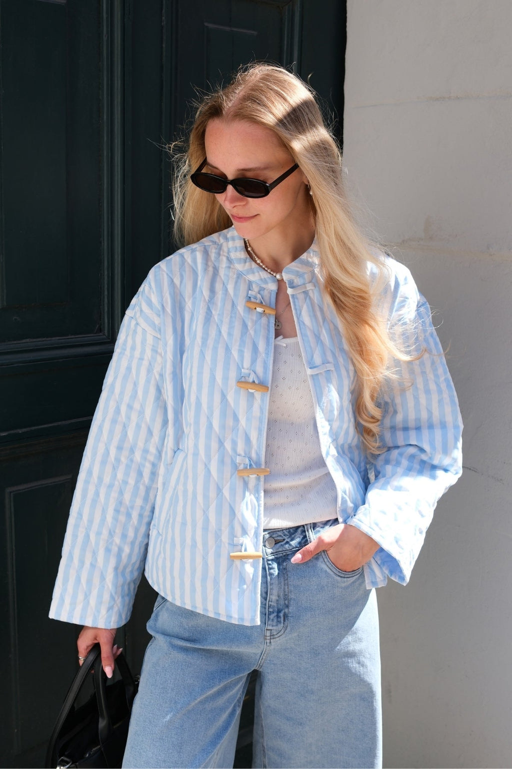 Siri gesteppte Jacke - Chambray Blue