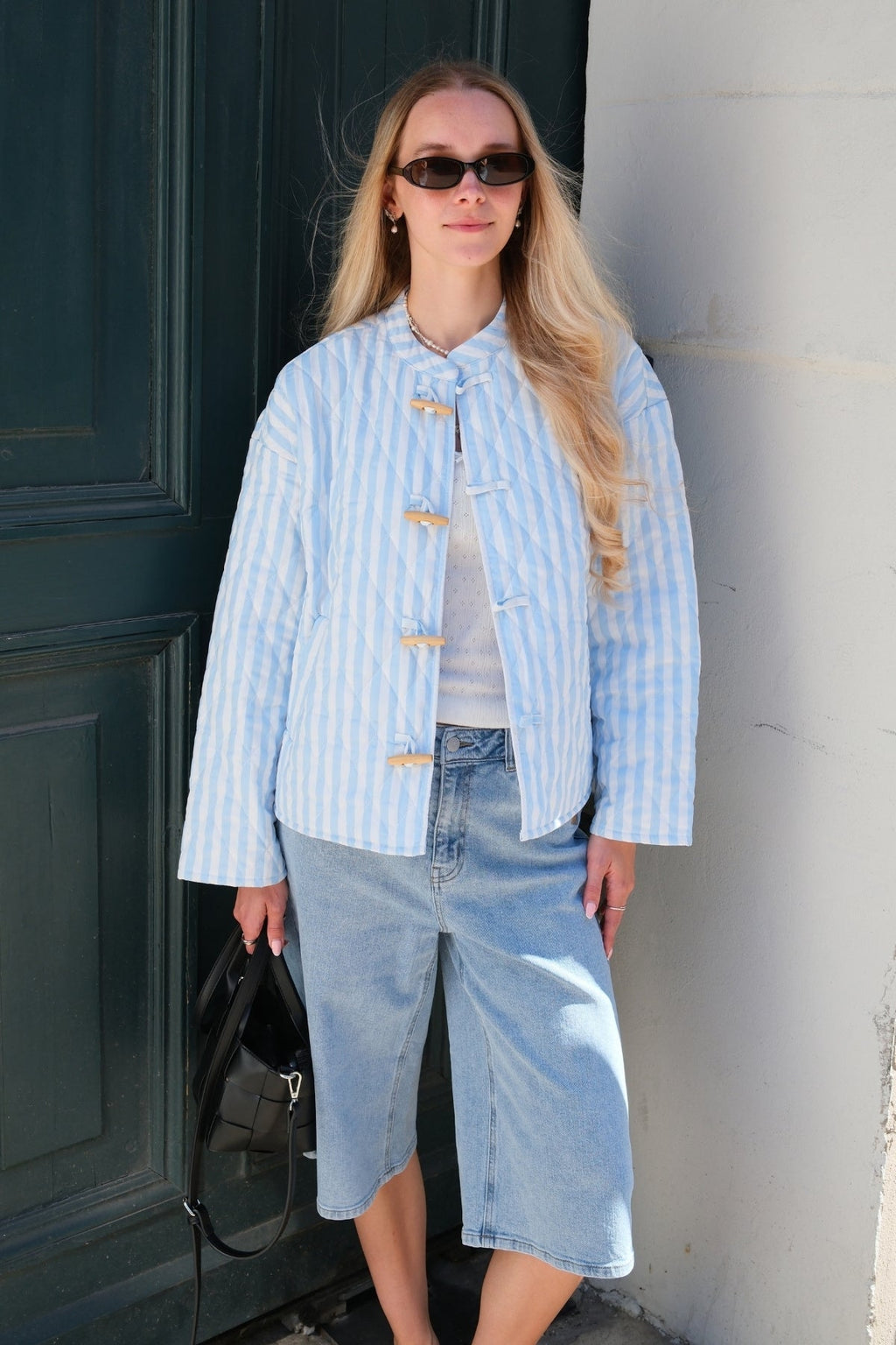 Siri gesteppte Jacke - Chambray Blue