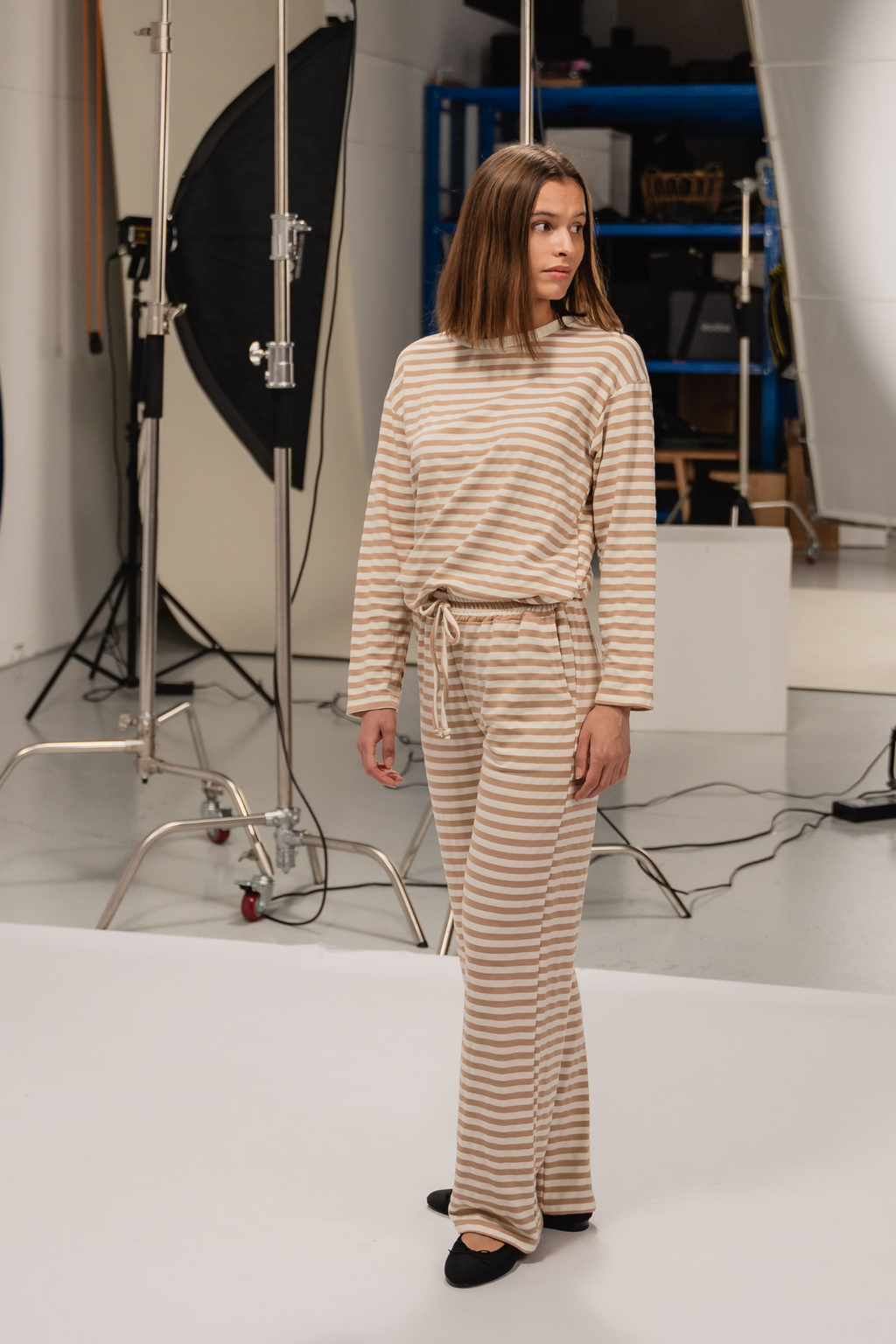 Gestrippt Pants - Beige