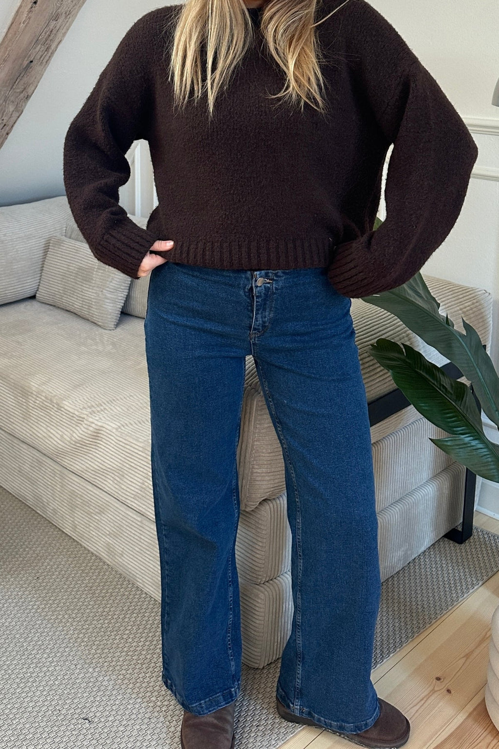 Miley Wide Jeans – Mittelblau