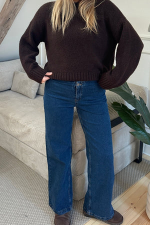 Miley Wide Jeans – Mittelblau