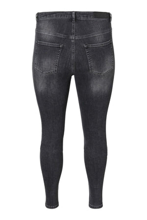 Lora Jeans High Taisted (Kurve)-Schwarzgrau-Denim