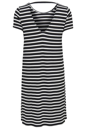 Lose Kleid mit Rückendetails - schwarzer Wolkentänzer