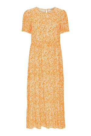 MALE MIDI Kleid - Blume Orange