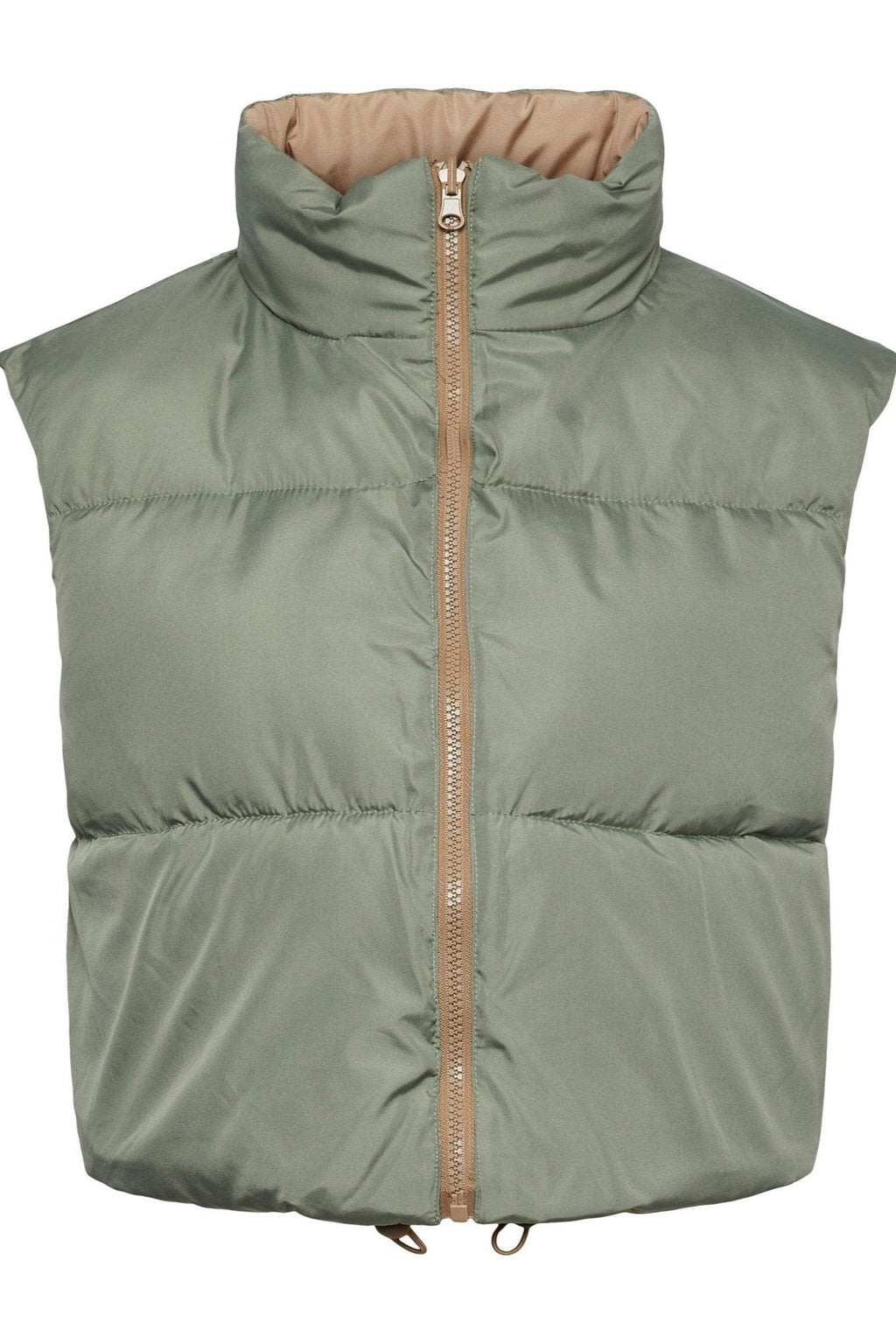 Nadia Short Puffer Weste - Silver Mink