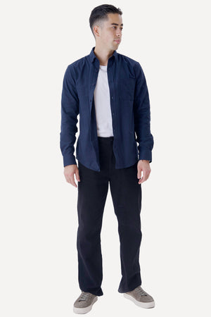 Flanellhemd – Marineblau
