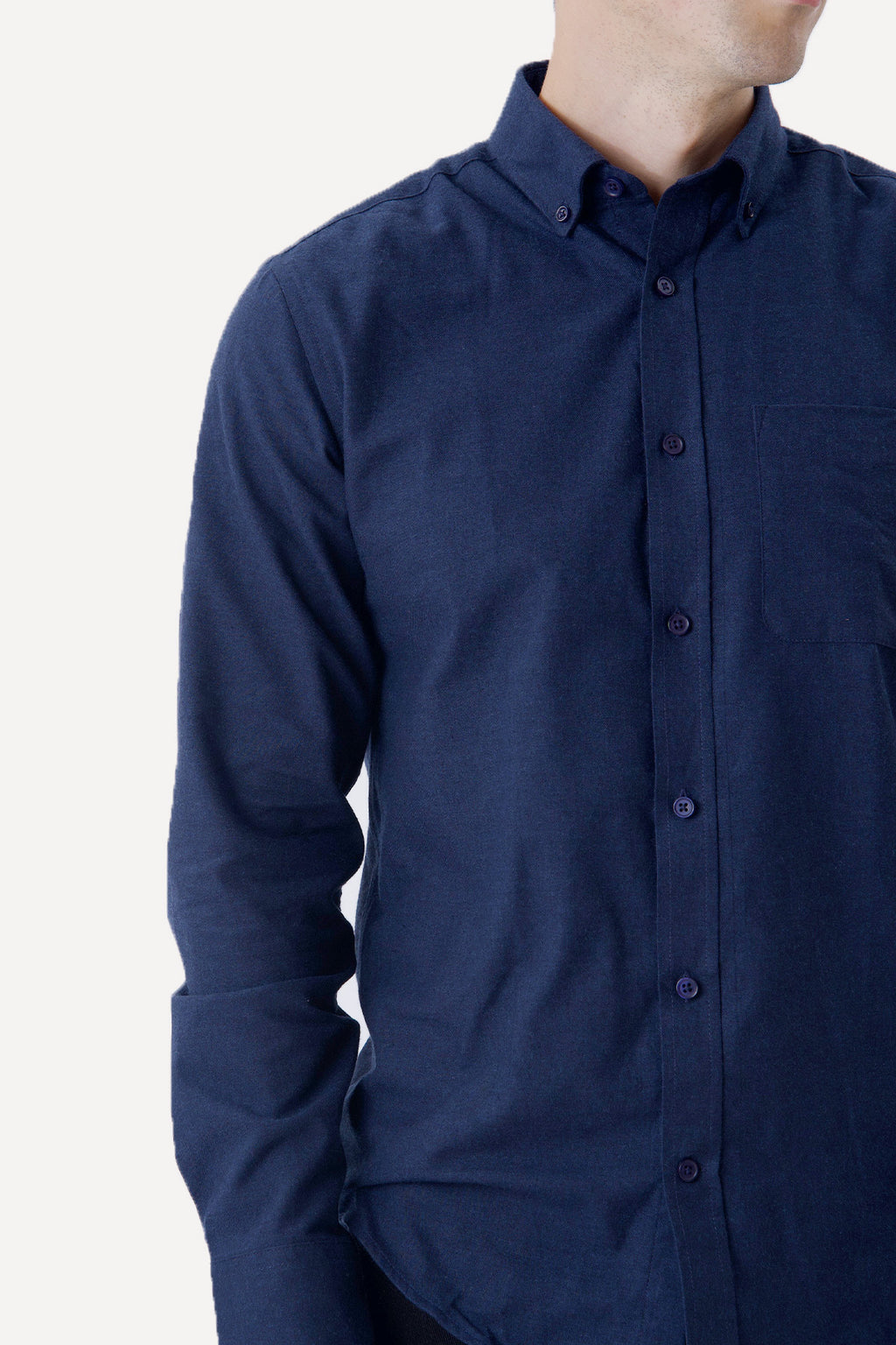 Flanellhemd – Marineblau