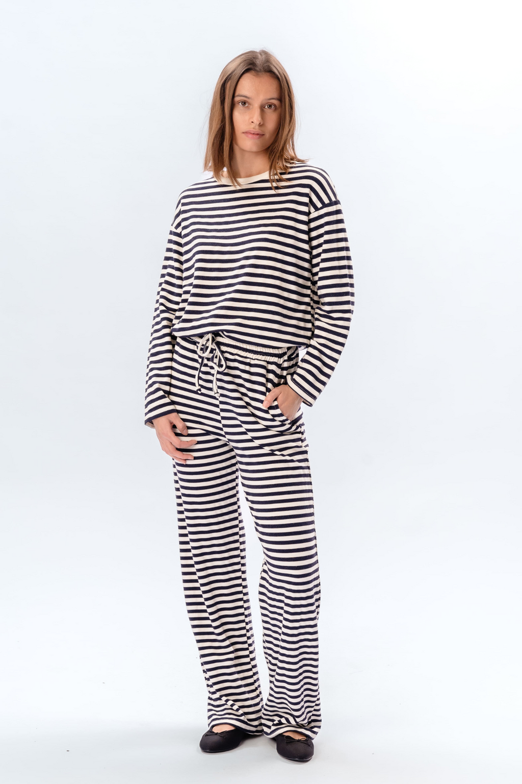 Gestrippt Pants - Blau