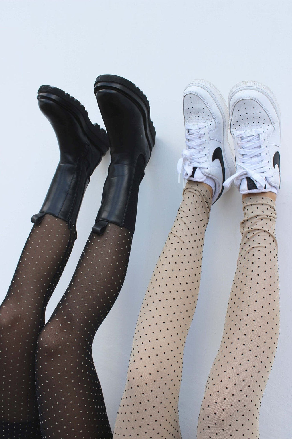 Nilla Leggings - nackt schwarzer Punkt