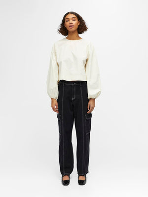 Gala Langarmed Top - Cloud Dancer