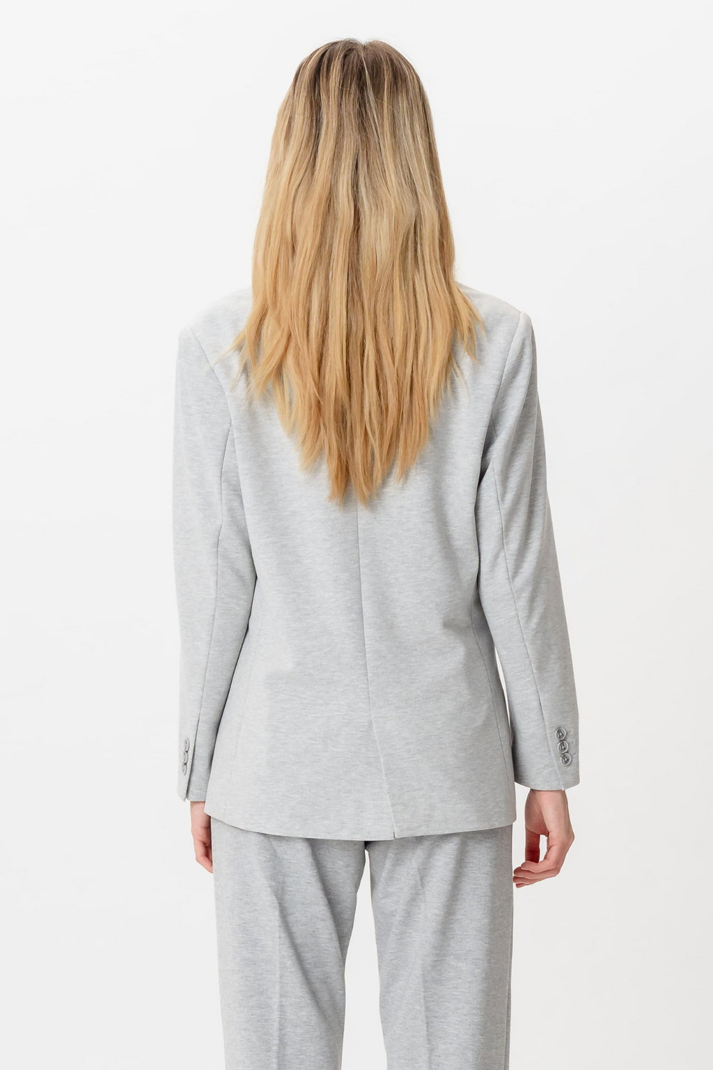 Blazer mit klassischer Passform – Hellgrau