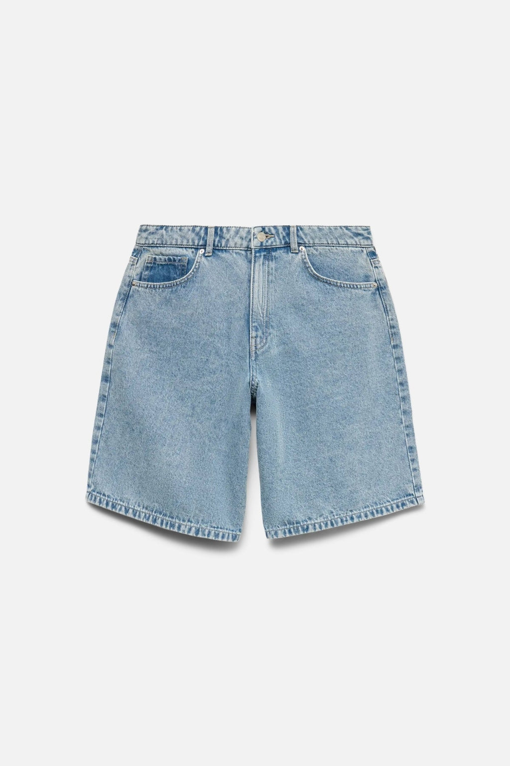 Kath Long Denim Shorts - Hellblauer Denim