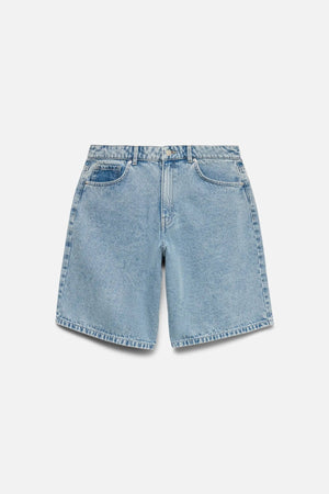 Kath Long Denim Shorts - Hellblauer Denim