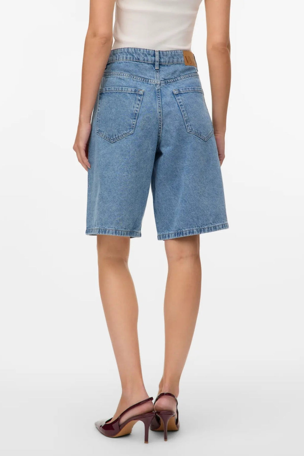 Kath Long Denim Shorts - Hellblauer Denim