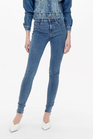 Regen dünne Fit Jeans - Jeans Blau