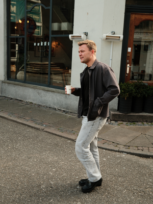 Entspannte Fit Jeans - grauer Jeans