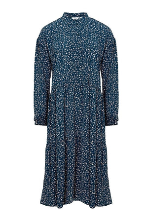 Sara Langarmed Kleid - grün