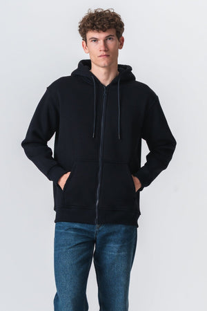 Entspannter Zip Hoodie - Marine