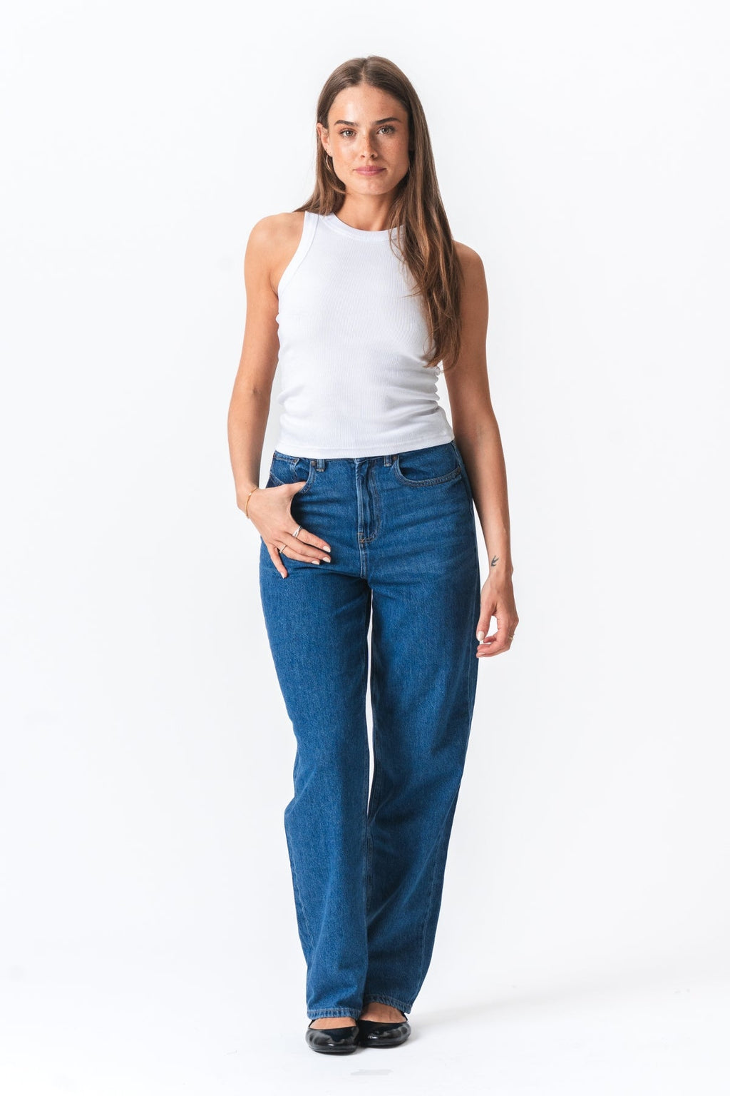 Rippenoberteil - weiß