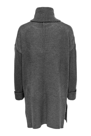 Tatiana Roll Hals Pullover - Dunkelgrau