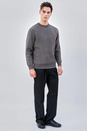 Pullover mit Rundhalsausschnitt – Grau