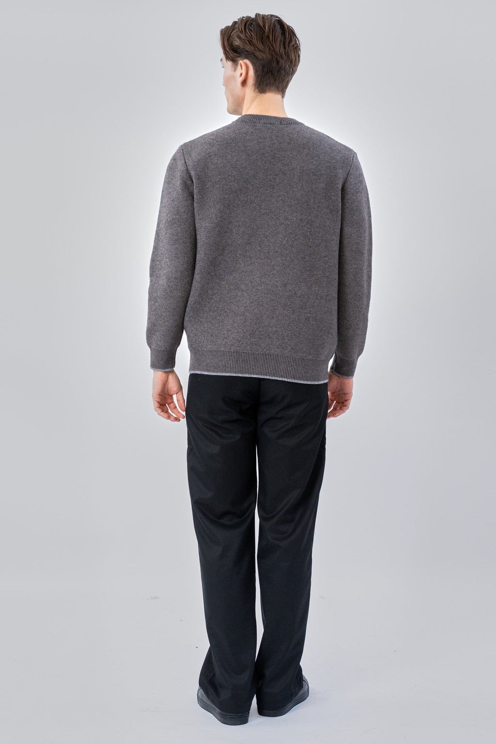 Pullover mit Rundhalsausschnitt – Grau