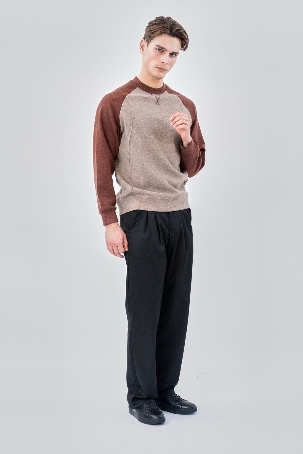 Pullover mit Raglanärmeln – Braun
