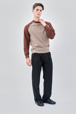 Pullover mit Raglanärmeln – Braun