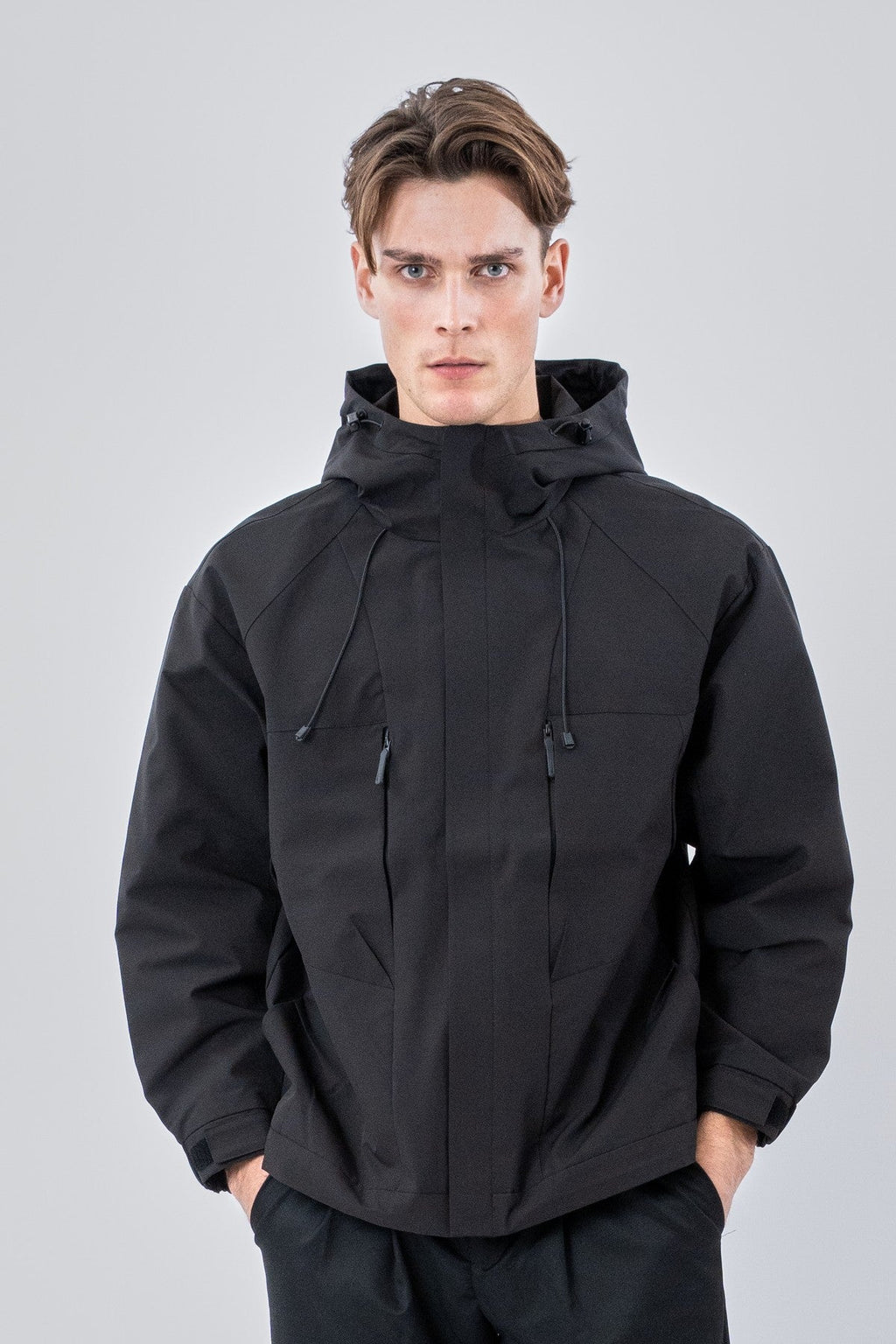 Asher kurze Jacke - Schwarz