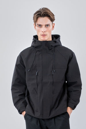 Asher kurze Jacke - Schwarz