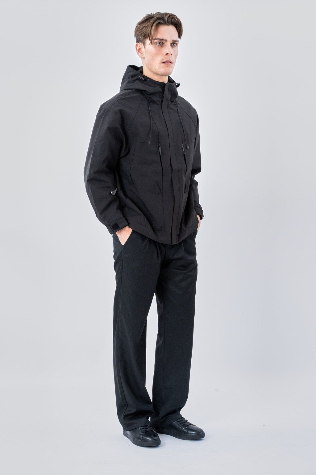 Asher kurze Jacke - Schwarz