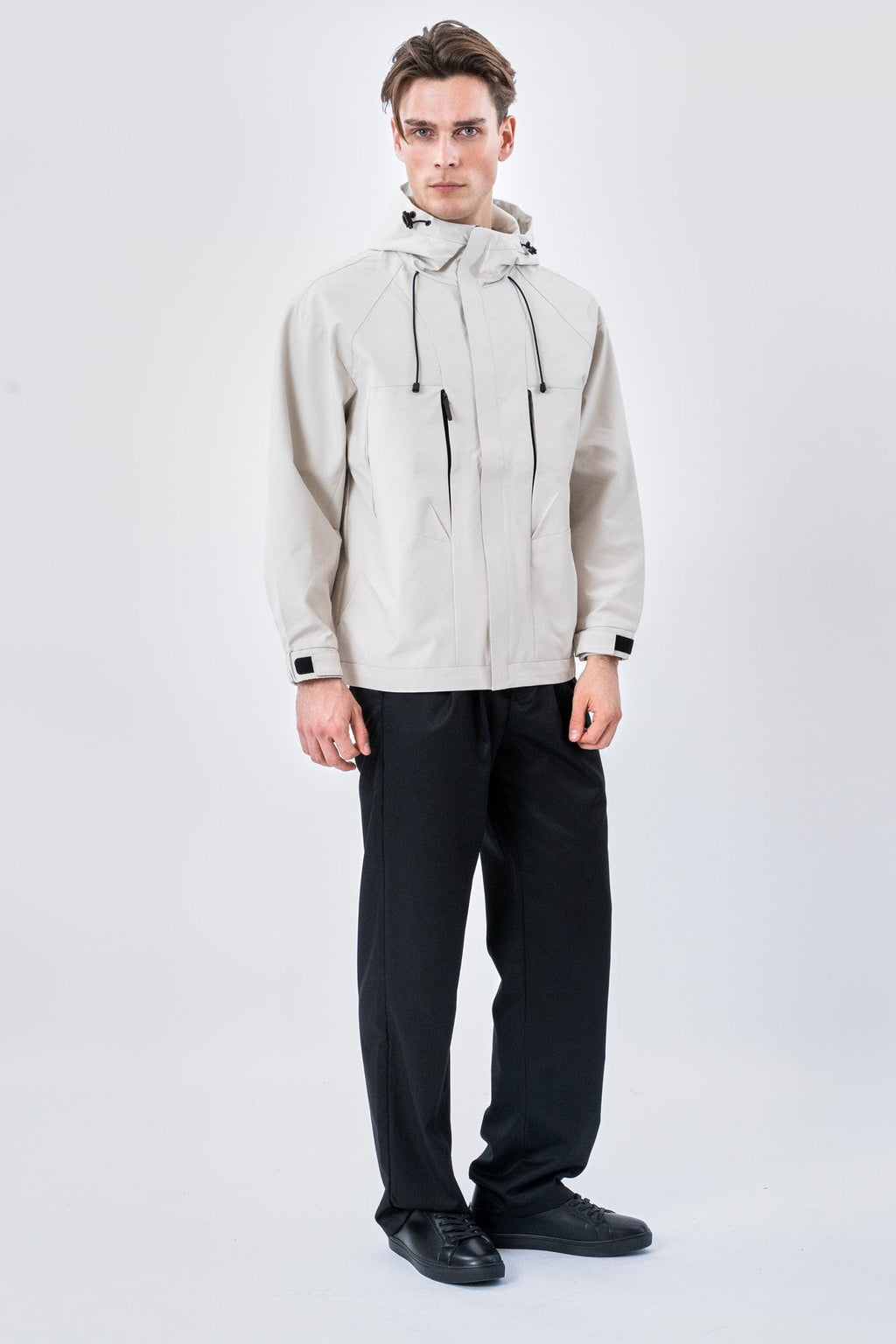 Kurze Asher-Jacke – Hellbeige