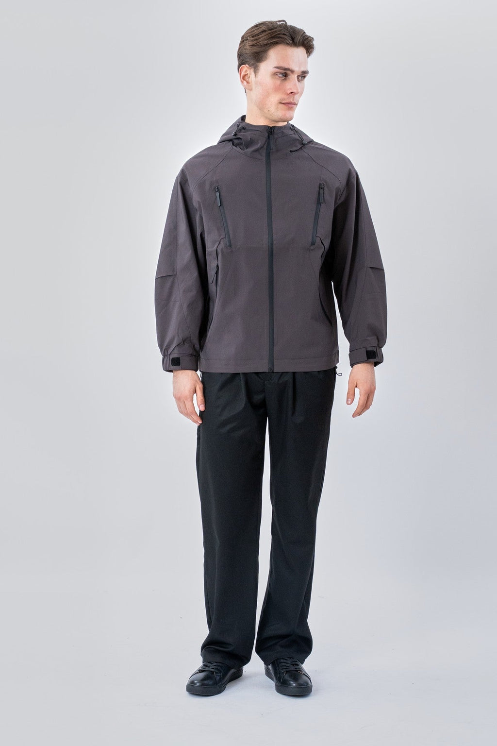 Kurze Asher-Jacke – Grau