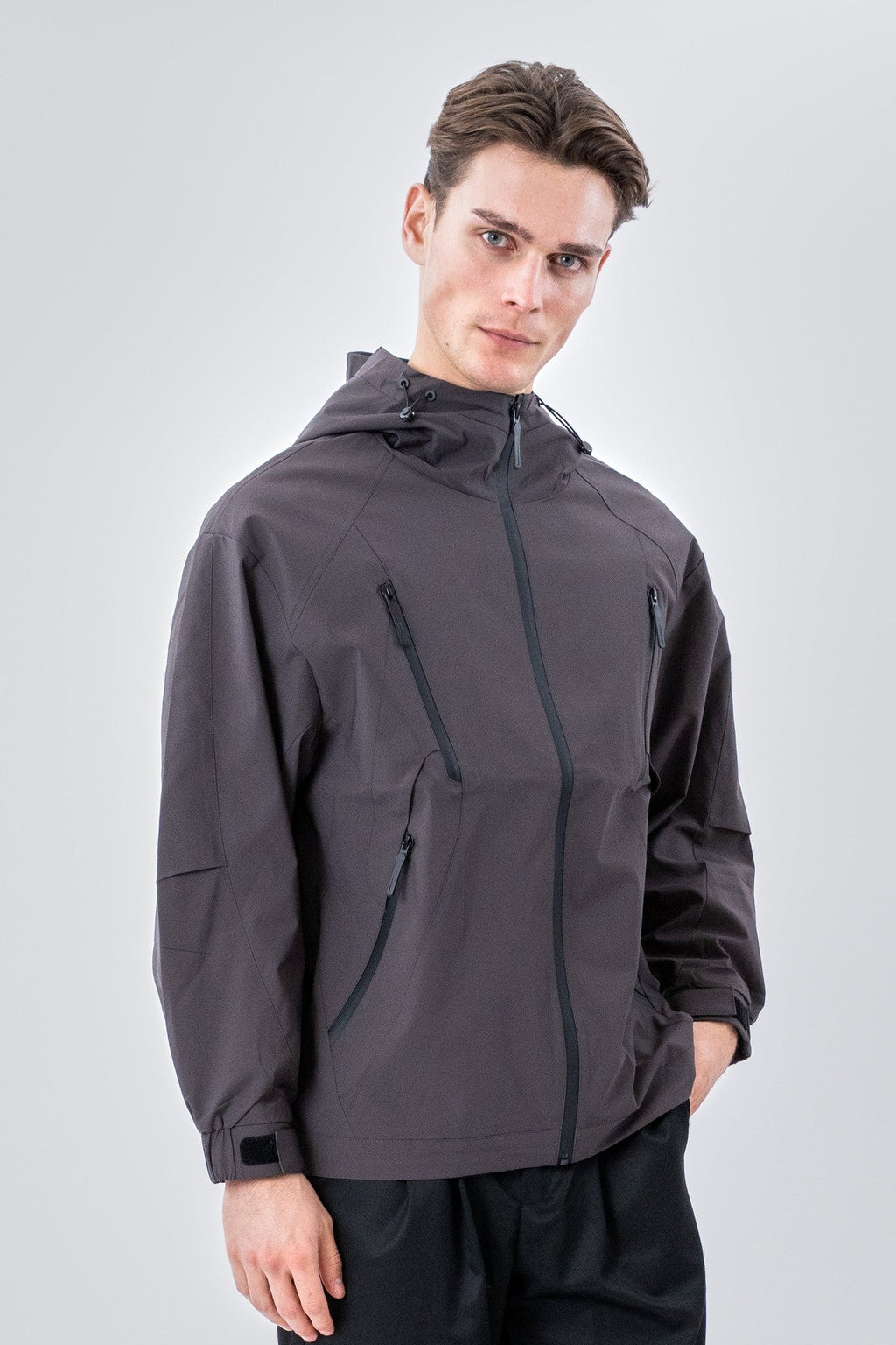 Kurze Asher-Jacke – Grau