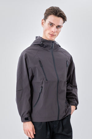 Kurze Asher-Jacke – Grau