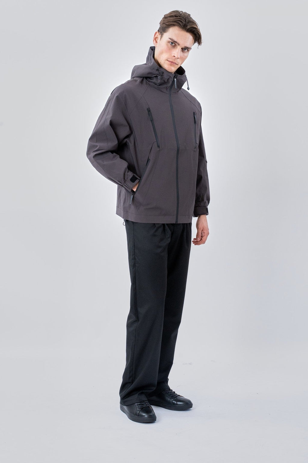 Kurze Asher-Jacke – Grau