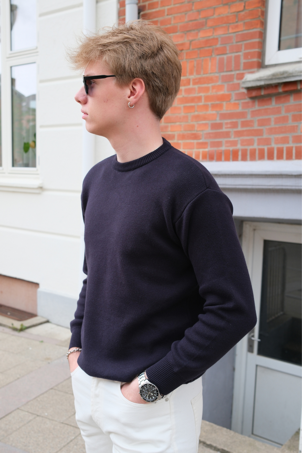 Crewneck -Strickpullover - Dark Navy