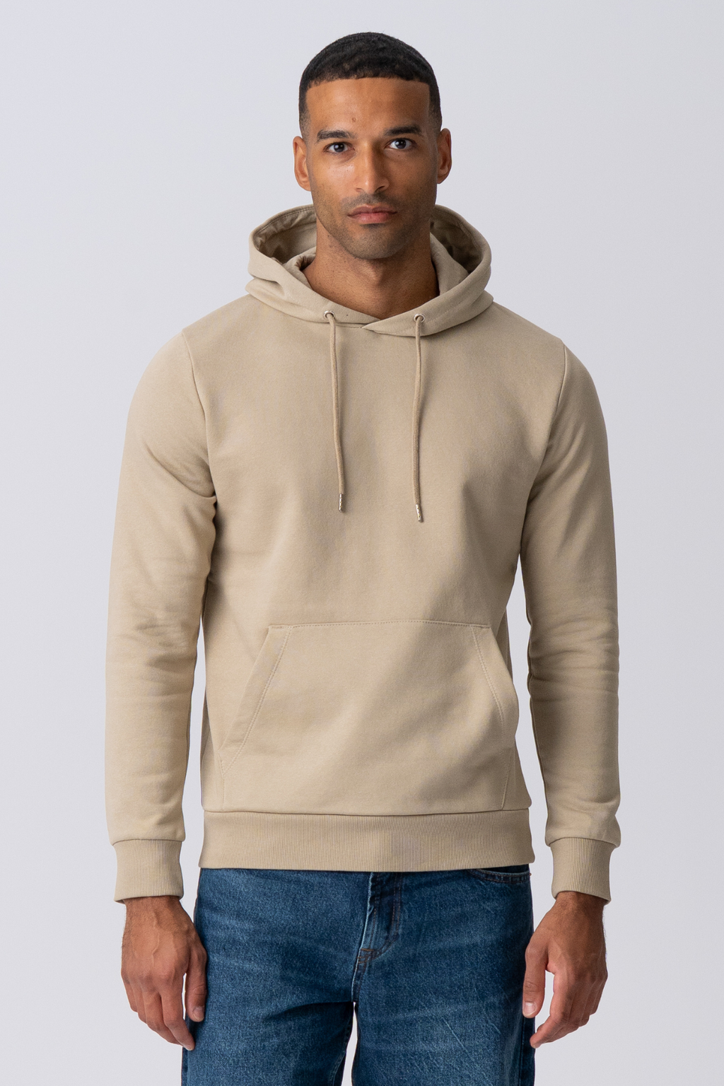 Basic Hoodie -Schweiß - dunkles Beige
