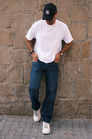 Entspannte Fit -Jeans - dunkelblauer Jeans