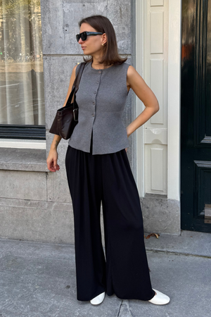 Reynard Strickweste - mittelgraue Melange