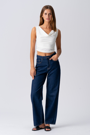 ELISA WASSERFALL TOP - Weiß