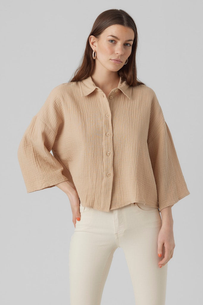 Natali Crop Shirt - Irische Creme